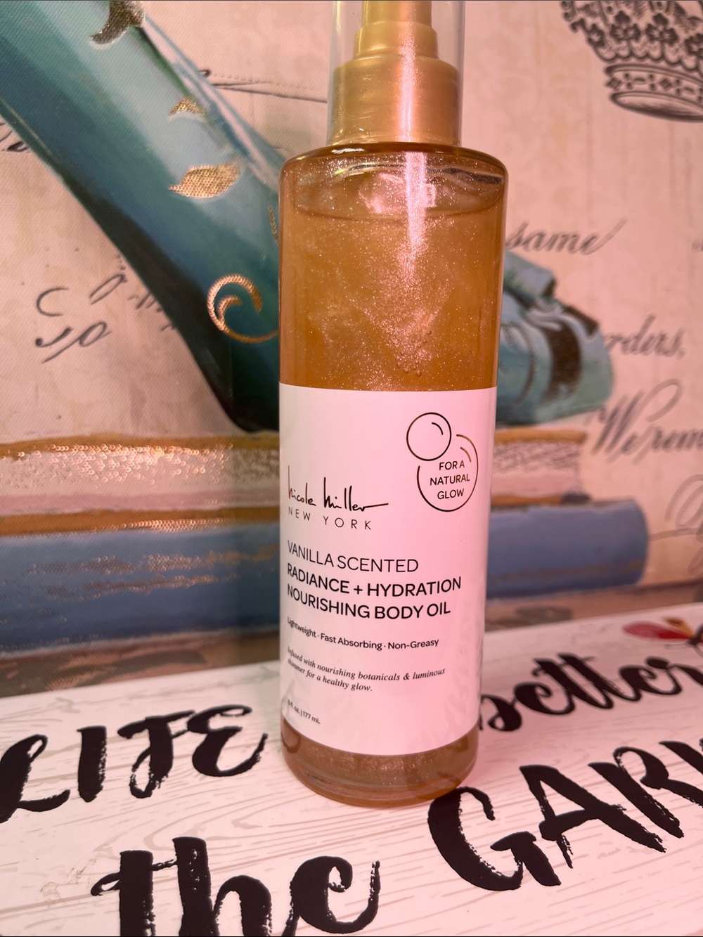 Nicole Miller Gold Shimmer Vanilla Radiance Body Oil